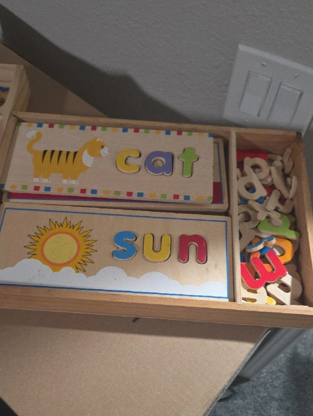 Melissa And Doug Wooden Alphabet & Picture Puzzle Set - Multi Color, 2 Sets.